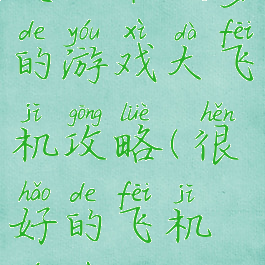 史上最坑爹的游戏大飞机攻略(很好的飞机游戏)