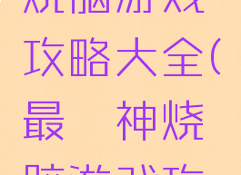 史上最囧烧脑游戏攻略大全(最囧神烧脑游戏攻略)