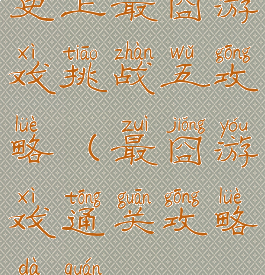 史上最囧游戏挑战五攻略(最囧游戏通关攻略大全)