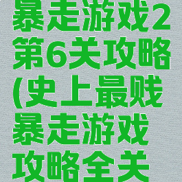 史上最贱暴走游戏2第6关攻略(史上最贱暴走游戏攻略全关清新小道)