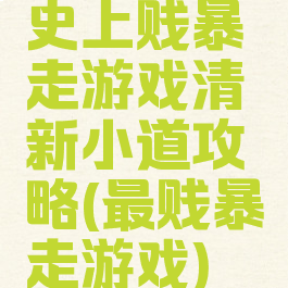 史上贱暴走游戏清新小道攻略(最贱暴走游戏)