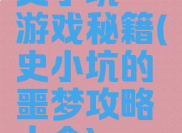 史小坑一游戏秘籍(史小坑的噩梦攻略大全)