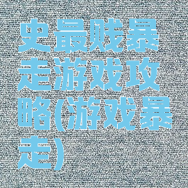 史最贱暴走游戏攻略(游戏暴走)