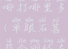 单眼和尚金刚经在哪打哪里多(单眼石菩萨金刚经在哪打哪里多)