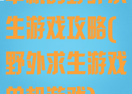 单机的野外求生游戏攻略(野外求生游戏单机游戏)