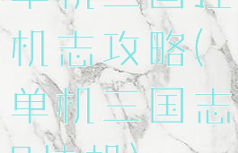 单机三国挂机志攻略(单机三国志2挂机)