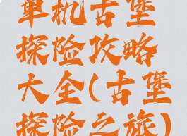 单机古堡探险攻略大全(古堡探险之旅)