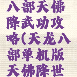 单机天龙八部天佛降武功攻略(天龙八部单机版天佛降世攻略流程)