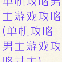单机攻略男主游戏攻略(单机攻略男主游戏攻略女主)