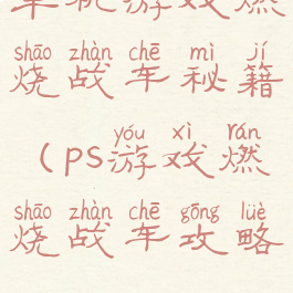 单机游戏燃烧战车秘籍(ps游戏燃烧战车攻略)