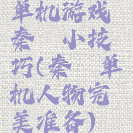 单机游戏秦殇小技巧(秦殇单机人物完美准备)