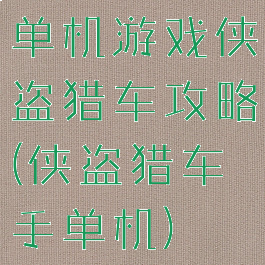 单机游戏侠盗猎车攻略(侠盗猎车手单机)