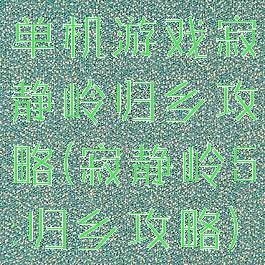 单机游戏寂静岭归乡攻略(寂静岭5:归乡攻略)