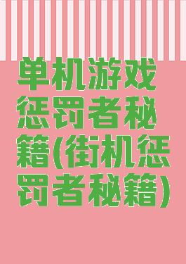 单机游戏惩罚者秘籍(街机惩罚者秘籍)
