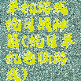 单机游戏抗日战秘籍(抗日单机电脑游戏)