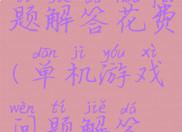 单机游戏问题解答花费(单机游戏问题解答花费大吗)