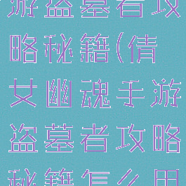 倩女幽魂手游盗墓者攻略秘籍(倩女幽魂手游盗墓者攻略秘籍怎么用)