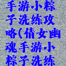 倩女幽魂手游小粽子洗练攻略(倩女幽魂手游小粽子洗练攻略视频)