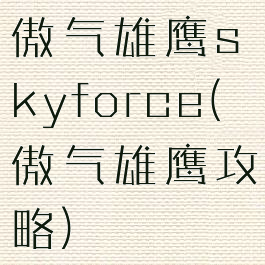 傲气雄鹰skyforce(傲气雄鹰攻略)
