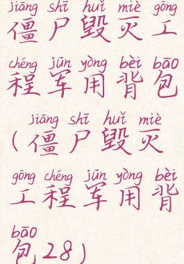 僵尸毁灭工程军用背包(僵尸毁灭工程军用背包28)