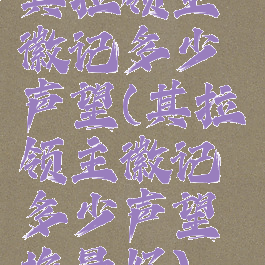 其拉领主徽记多少声望(其拉领主徽记多少声望换最好)