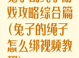 兔子割绳子游戏攻略综合篇(兔子的绳子怎么绑视频教程)