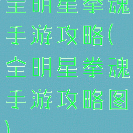 全明星拳魂手游攻略(全明星拳魂手游攻略图)