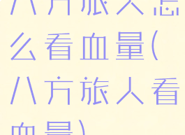 八方旅人怎么看血量(八方旅人看血量)