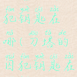 刀塔的囚犯钥匙在哪(刀塔的囚犯钥匙在哪获得)