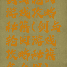 剑与轮回游戏攻略秘籍(剑与轮回游戏攻略秘籍怎么用)