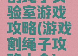 割绳子实验室游戏攻略(游戏割绳子攻略大全)
