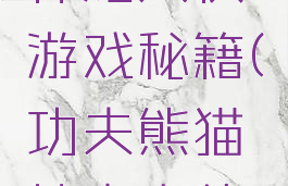 功夫熊猫神龙大侠游戏秘籍(功夫熊猫神奇大侠之旅)