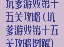 坑爹游戏第十五关攻略(坑爹游戏第十五关攻略图解)