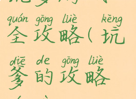 坑爹游戏十全攻略(坑爹的攻略游戏)