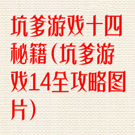 坑爹游戏十四秘籍(坑爹游戏14全攻略图片)