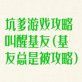 坑爹游戏攻略叫醒基友(基友总是被攻略)