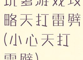 坑爹游戏攻略天打雷劈(小心天打雷劈)