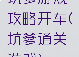 坑爹游戏攻略开车(坑爹通关游戏)