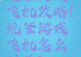 坑爹游戏飞机攻略(坑爹游戏飞机怎么过关)