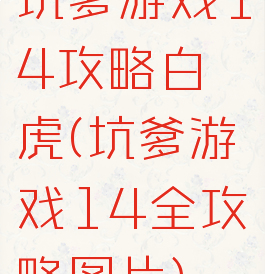 坑爹游戏14攻略白虎(坑爹游戏14全攻略图片)