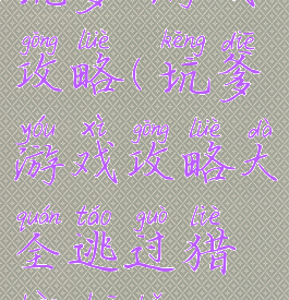 坑爹2游戏攻略(坑爹游戏攻略大全逃过猎豹追捕)