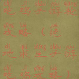 吃鸡手游枪攻略(绝地求生手游吃鸡攻略)