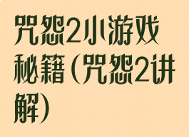 咒怨2小游戏秘籍(咒怨2讲解)