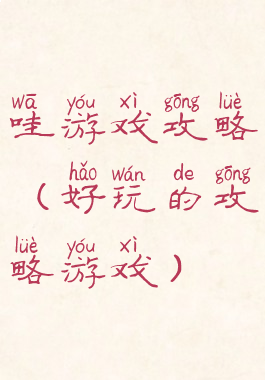哇游戏攻略(好玩的攻略游戏)