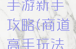 商道高手手游新手攻略(商道高手玩法攻略)