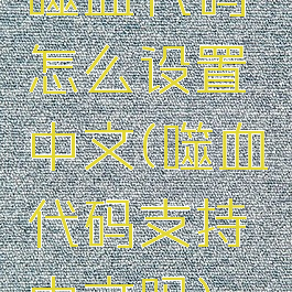 噬血代码怎么设置中文(噬血代码支持中文吗)