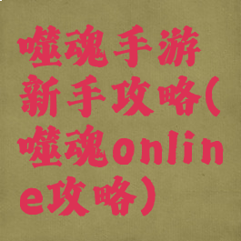 噬魂手游新手攻略(噬魂online攻略)
