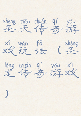 圣天传奇游戏玩法(圣龙传奇游戏)