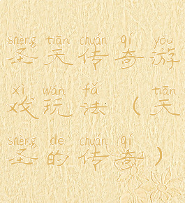 圣天传奇游戏玩法(天圣的传奇)