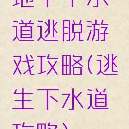 地下下水道逃脱游戏攻略(逃生下水道攻略)